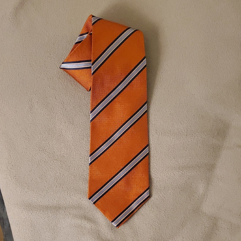 Jos. A. Bank Orange and Blue Striped Tie